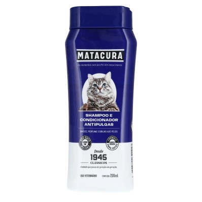 Shampoo e Condicionador  Matacura Antipulgas para Gatos 200ml
