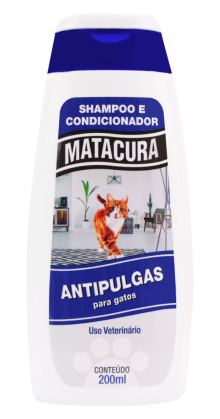 Shampoo e Condicionador  Matacura Antipulgas para Gatos 200ml