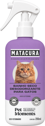 Spray Banho Seco Desodorizante Para Gatos 200ml
